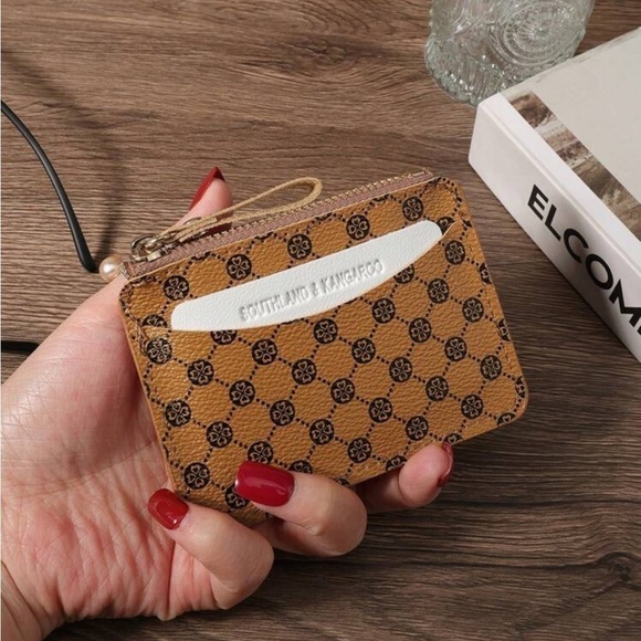 ⚠️Clearance Brown Patterned Small & Slim Cardholder / Wallet - Picture 1 of 7